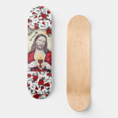 Heiliges Herz Jesus Skateboard DEINEN NAMEN (Vorderseite)