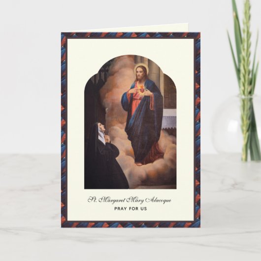 Heiliges Herz Jesus St. Margaret Maria Religiös Karte (Vorderseite)