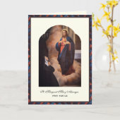 Heiliges Herz Jesus St. Margaret Maria Religiös Karte (Gelbe Blume)