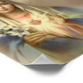 Heiliges Herz Jesus verkörpert Maria religiös Poster (Ecke)