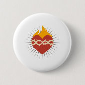 Heiliges Herz katholisch Button (Vorderseite)