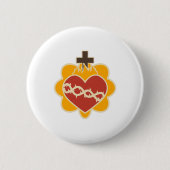 Heiliges Herz katholisch Button (Vorderseite)