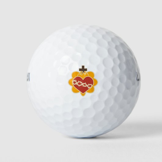 Heiliges Herz katholisch Golfball (Vorderseite)