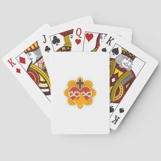 Heiliges Herz katholisch Spielkarten (Rückseite)