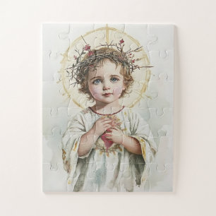 Heiliges Herz Kind Jesus Vintage religiös Puzzle