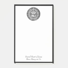 Heiliges Herz queren traditionellen Katholischen Post-it Klebezettel