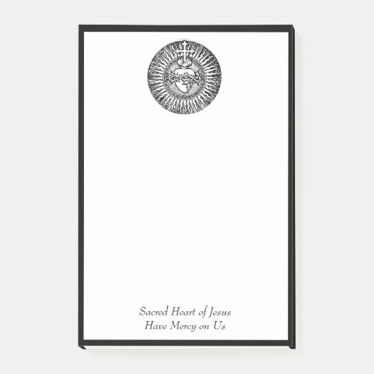 Heiliges Herz queren traditionellen Katholischen Post-it Klebezettel (Vorderseite)