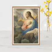 Heiliges Herz religiösen Gebets Jesuss Notre Dame Karte (Gelbe Blume)