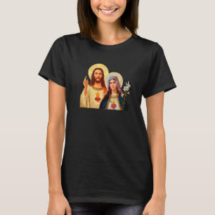 Heiliges Herz und Unbeflecktes Herzbild Jesus und T-Shirt