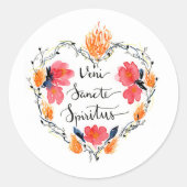 Heiliges Herz, Veni Sancte Spiritus, Rundsticker Runder Aufkleber (Vorderseite)