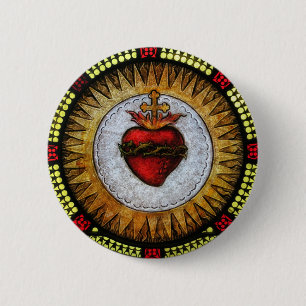 Heiliges Herz von Jesus-Abzeichen Button
