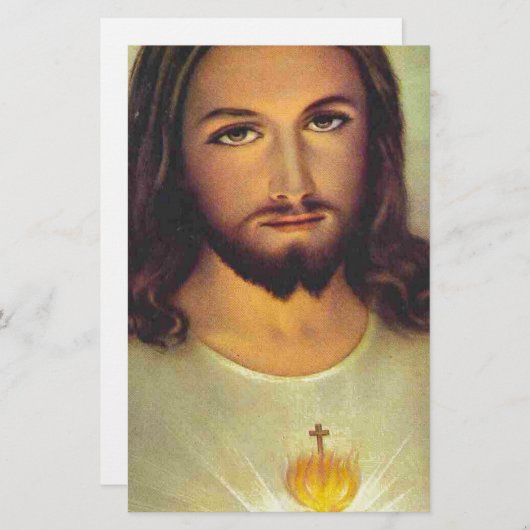 Heiliges Herz von Jesus Briefpapier (Vorne/Hinten)