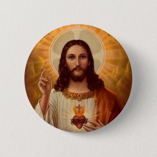 Heiliges Herz von Jesus Button (Vorderseite)