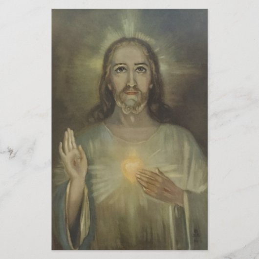Heiliges Herz von Jesus-Inthronisation Briefpapier (Vorderseite)