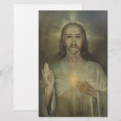 Heiliges Herz von Jesus-Inthronisation Briefpapier (Vorne/Hinten)