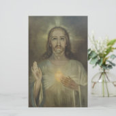 Heiliges Herz von Jesus-Inthronisation Briefpapier (Stehend Vorderseite)