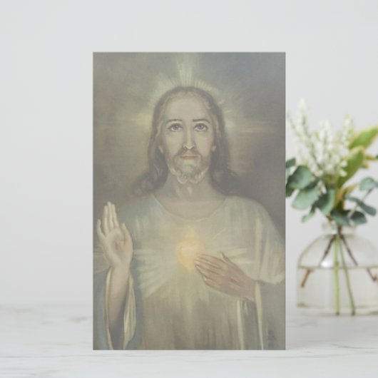 Heiliges Herz von Jesus-Inthronisation Briefpapier (Stehend Vorderseite)