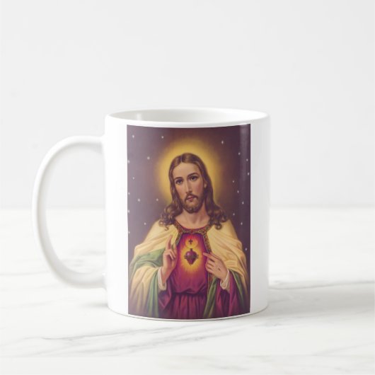 Heiliges Herz von Jesus Kaffeetasse (Links)