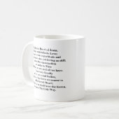 Heiliges Herz von Jesus mit Gebet Kaffeetasse (Vorderseite Links)