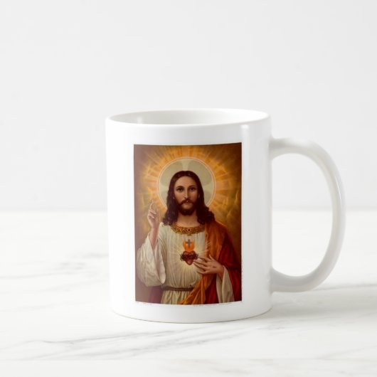 Heiliges Herz von Jesus mit Gebet Kaffeetasse (Rechts)