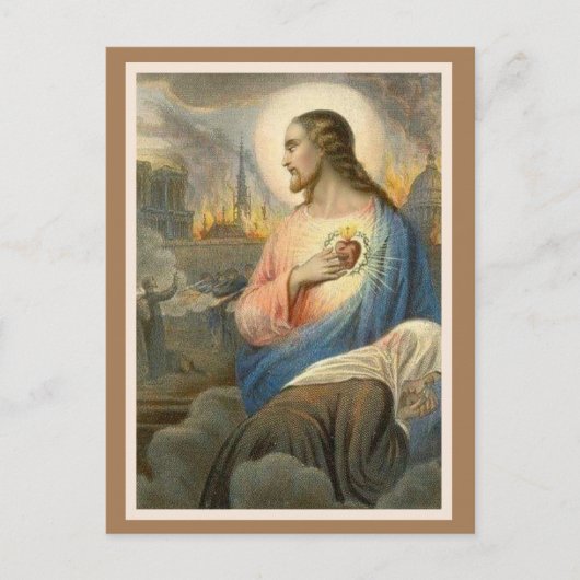 Heiliges Herz von Jesus Notre Dame Religiös Postkarte (Vorderseite)