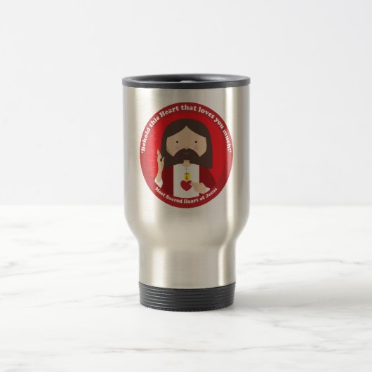 Heiliges Herz von Jesus Reisebecher (Mittel)