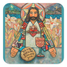 Heiliges Herz von Jesus Stickers
