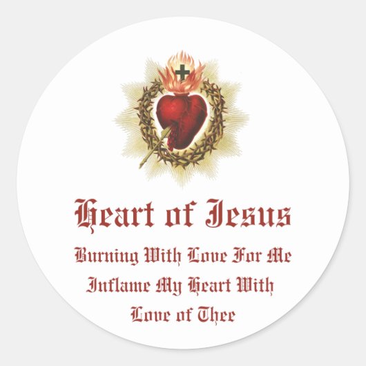 Heiliges Herz von Jesus Stickers (Vorderseite)