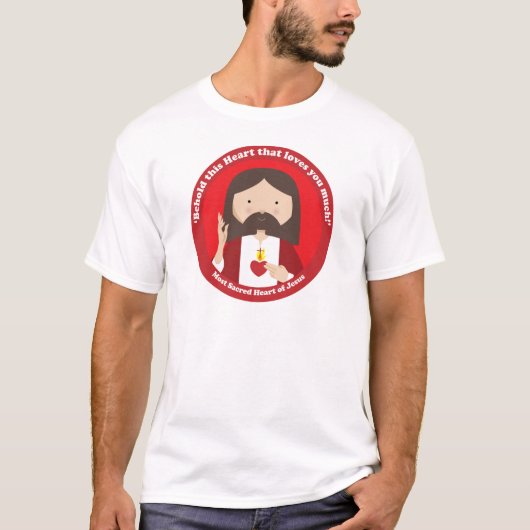 Heiliges Herz von Jesus T-Shirt (Vorderseite)
