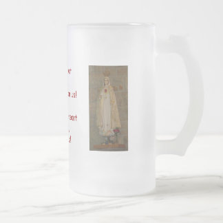 Heiliges Herz von Jesus, tadelloses Herz von Mary Mattglas Bierglas