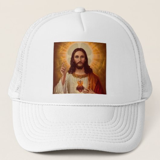 Heiliges Herz von Jesus Truckerkappe (Vorderseite)