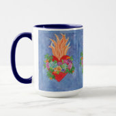 Heiliges Herz von Jesus Watercolor Blauer Geschenk Tasse (Links)