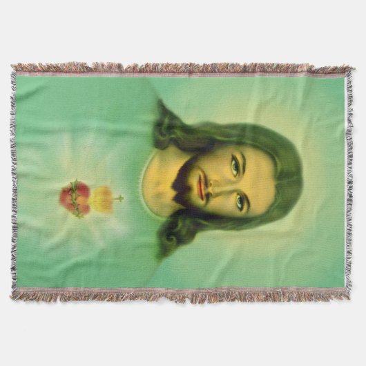 Heiliges Herz von Jesus werfen Blanket Decke (Vorderseite)