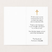 Heiliges Herz von JesusCatholic Beileid danken Visitenkarten (Innenseite Aufgefaltet)