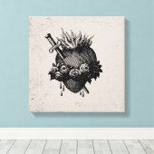 Heiliges Herz von Maria Leinwanddruck (Insitu (Holzboden))