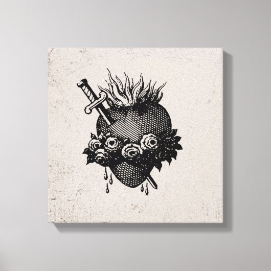 Heiliges Herz von Maria Leinwanddruck (Vorderseite)