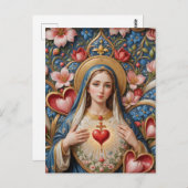 Heiliges Herz von Maria Religious Postkarte (Vorne/Hinten)
