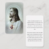 Heiliges Herzgebet für das Kick-Gebet Visitenkarte (Vorne/Hinten)