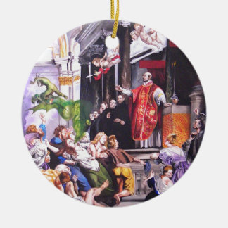 Heiliges Ignatius Loyola Keramikornament