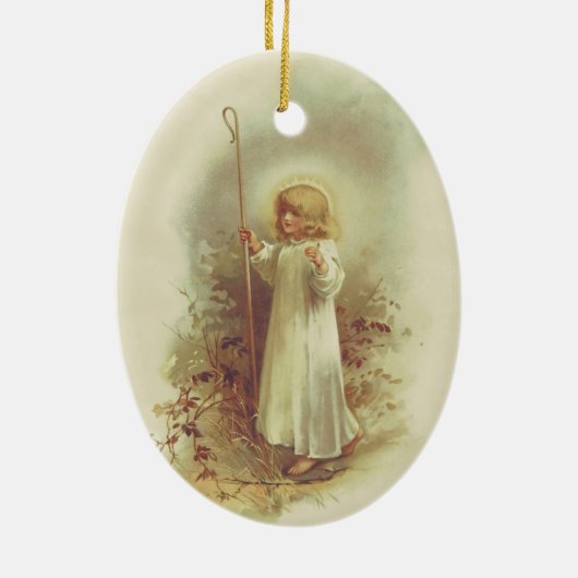 Heiliges Kind Keramik Ornament (Hinten)