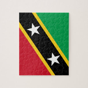 Heiliges Kitts und nationale Weltflagge Nevis Puzzle