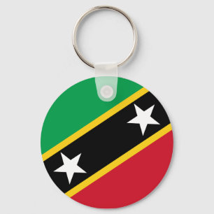 Heiliges Kitts und Nevis-Flaggen-Schlüsselanhäng Schlüsselanhänger