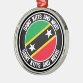 Heiliges Kitts und rundes Emblem Nevis Ornament Aus Metall (Links)