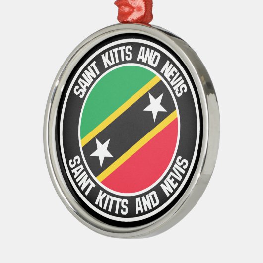 Heiliges Kitts und rundes Emblem Nevis Ornament Aus Metall (Links)