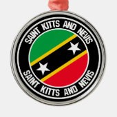 Heiliges Kitts und rundes Emblem Nevis Ornament Aus Metall (Vorne)
