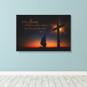 Heiliges Kreuz bei Sonnenuntergang (personalisiere Leinwanddruck (Insitu (Holzboden))