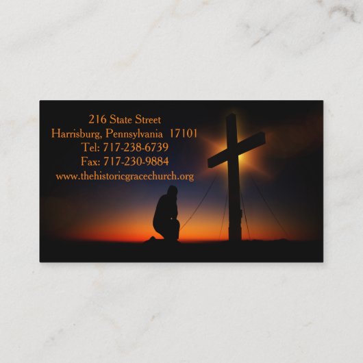 Heiliges Kreuz bei Sonnenuntergang (personalisiere Visitenkarte (Rückseite)