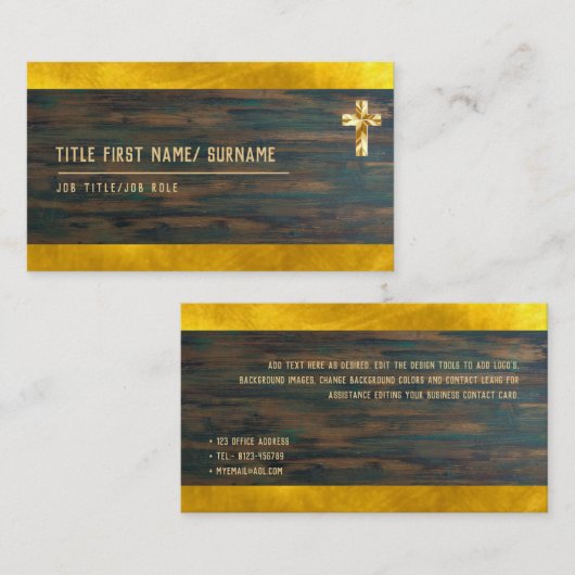 Heiliges Kreuz Christlicher Glaube Visitenkarte (Vorne/Hinten)
