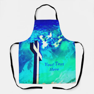 Heiliges Kreuz Sapphire Blue N Aqua Schürze