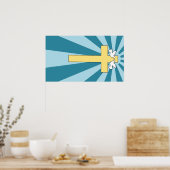 Heiliges Kreuz und Tauben Poster (Küche)